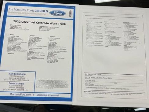 Used 2022 Chevrolet Colorado W/T w/ WT Convenience Package image 9