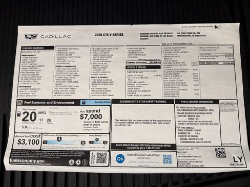 New 2026 Cadillac CT5 V w/ Technology Package image 11