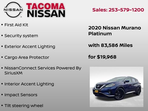 Used 2020 Nissan Murano Platinum w/ Cargo Package AWD/4WD image 25