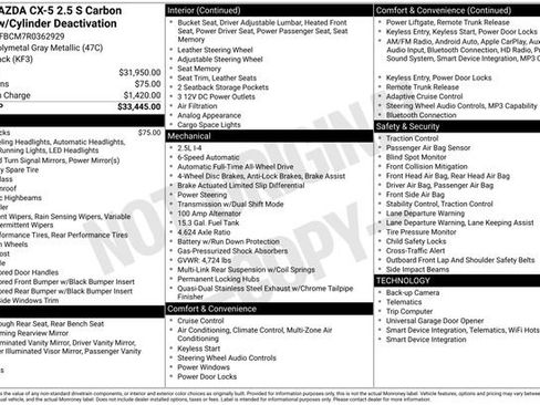 Used 2024 MAZDA CX-5 Carbon Edition AWD/4WD image 32
