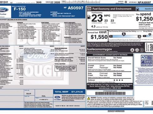 Used 2022 Ford F150 Lariat w/ Max Trailer Tow Package image 35