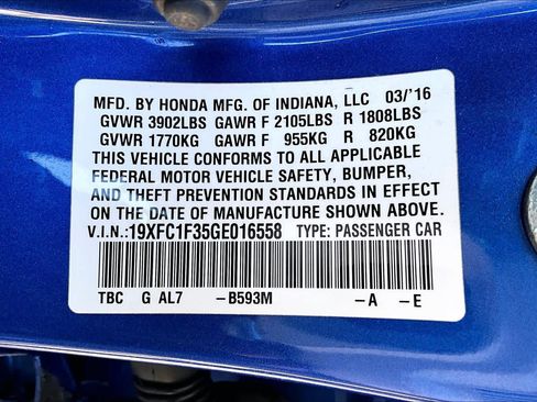Used 2016 Honda Civic EX-T image 33