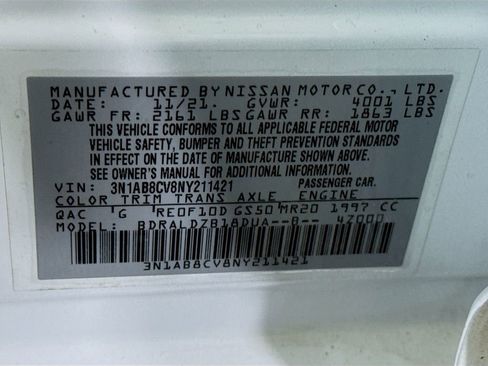 Certified 2022 Nissan Sentra SV w/ All-Weather Package FWD image 34