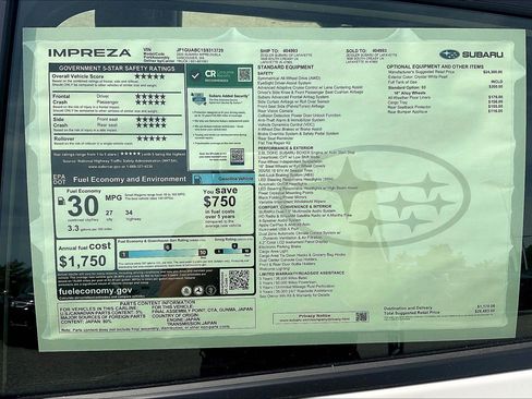 New 2025 Subaru Impreza 2.0i image 13