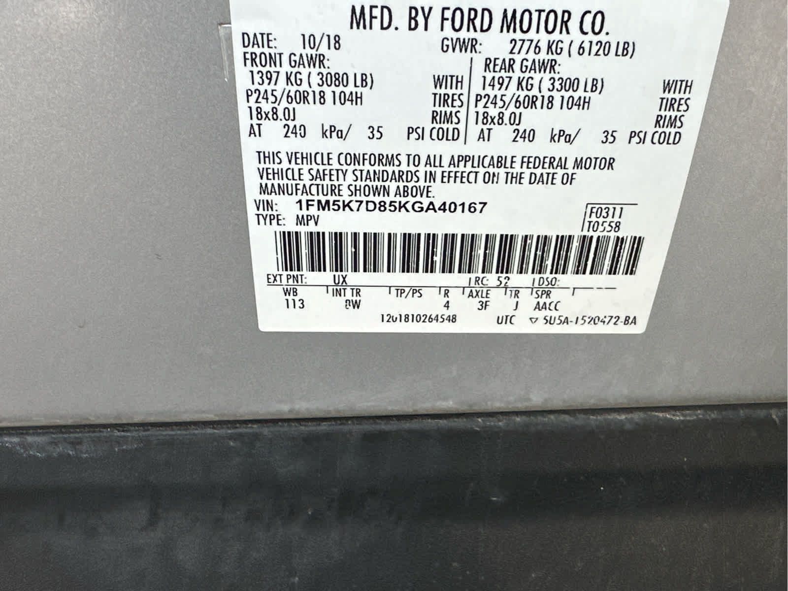 Used 2019 Ford Explorer XLT w/ Equipment Group 201A FWD image 56