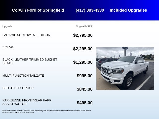Used 2021 RAM 1500 Laramie w/ Laramie Southwest Edition AWD/4WD image 5