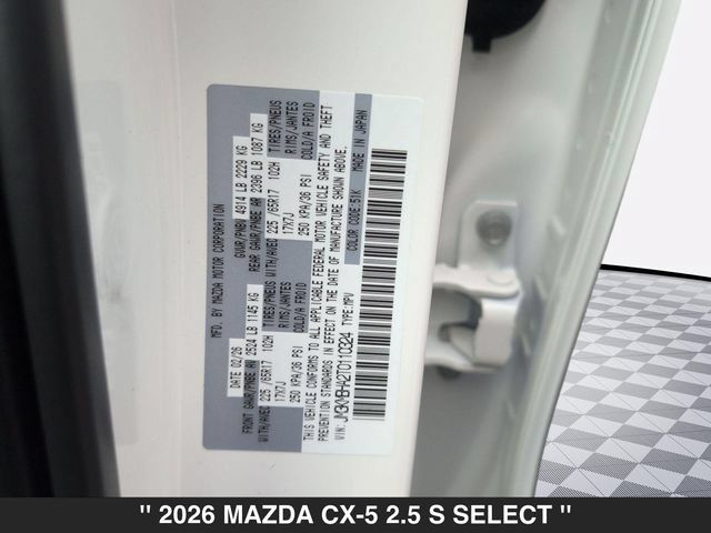 New 2026 MAZDA CX-5 Select AWD/4WD image 30