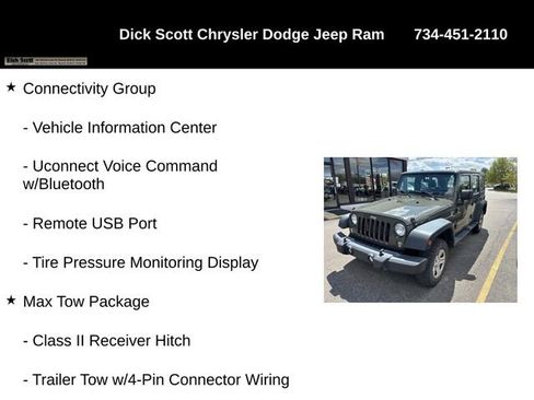 Used 2016 Jeep Wrangler Unlimited Sport w/ Max Tow Package AWD/4WD image 4