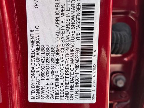 Certified 2025 Honda Accord SE image 9