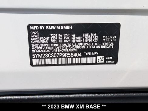 Certified 2023 BMW XM AWD/4WD image 29