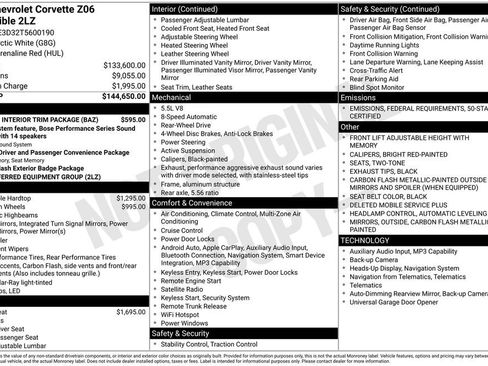 Used 2026 Chevrolet Corvette Z06 w/ Stealth Interior Trim Package image 4