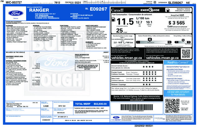 Used 2025 Ford Ranger XLT w/ Advanced Towing Package AWD/4WD image 9