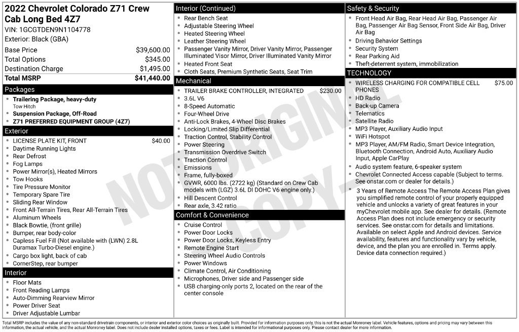 Certified 2022 Chevrolet Colorado Z71 AWD/4WD image 39