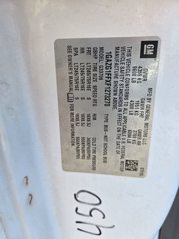 Used 2015 Chevrolet Express 3500 LT w/ LT Preferred Equipment Group RWD image 24