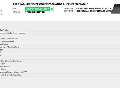 Used 2020 Jaguar F-TYPE Checkered Flag