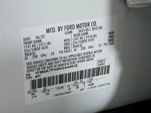 Used 2022 Ford Explorer Limited w/ Equipment Group 301A RWD image 31