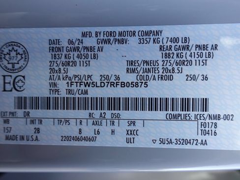Used 2024 Ford F150 Lariat w/ Equipment Group 502A High AWD/4WD image 74