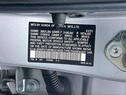 Used 2021 Honda Civic Sport Touring image 35