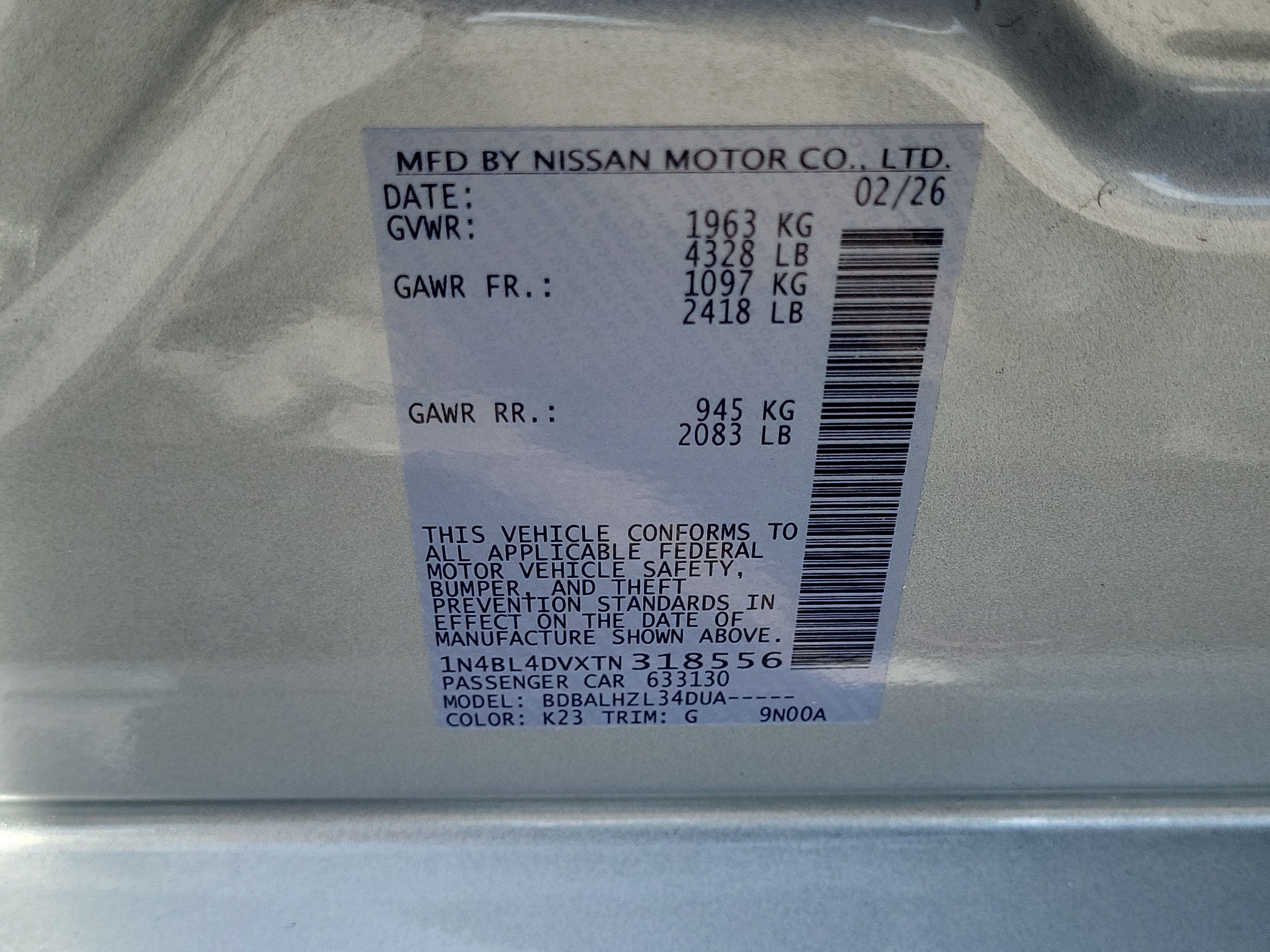 Certified 2026 Nissan Altima 2.5 SV FWD image 25