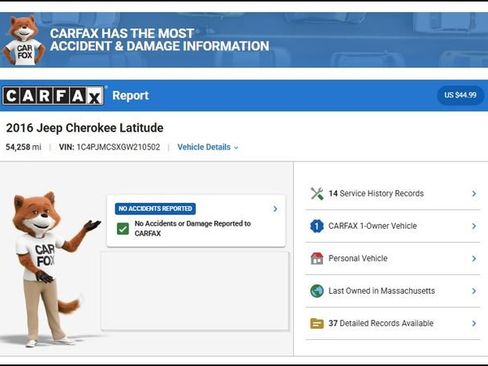 Used 2016 Jeep Cherokee Latitude w/ Cold Weather Group image 2