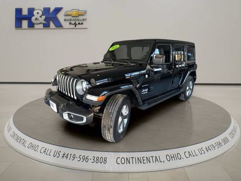 Used 2021 Jeep Wrangler Unlimited Sahara w/ Uconnect 4C Nav & Sound Group AWD/4WD image 3
