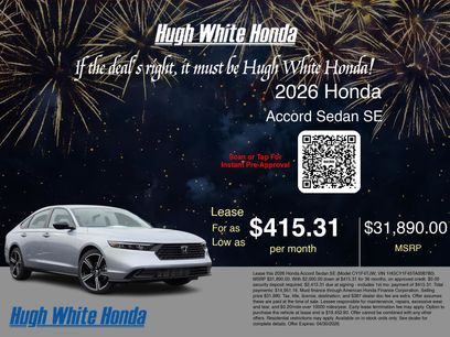 New 2026 Honda Accord SE