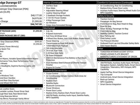 Used 2021 Dodge Durango GT w/ Blacktop Package AWD/4WD image 3