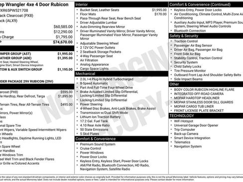 Used 2023 Jeep Wrangler Unlimited Rubicon 4xe w/ Steel Bumper Group image 29