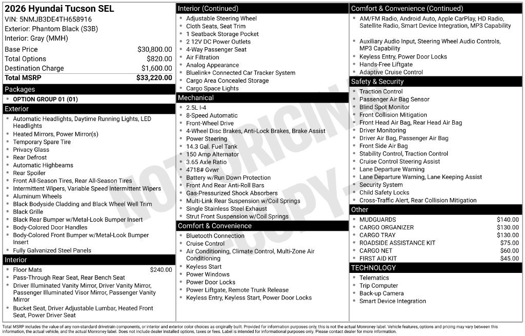 Certified 2026 Hyundai Tucson SEL Plus FWD image 33