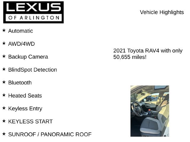 Used 2021 Toyota RAV4 XLE w/ Convenience Package AWD/4WD image 8