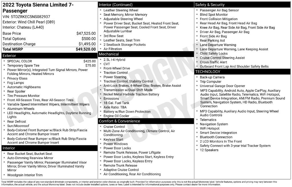 Used 2022 Toyota Sienna Limited FWD image 45