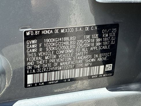 Certified 2025 Honda HR-V Sport image 37