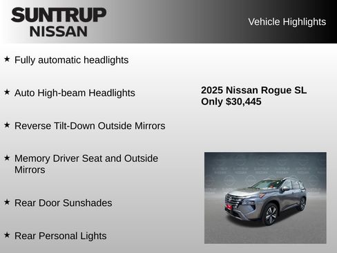 Used 2025 Nissan Rogue SL w/ SL Premium Package AWD/4WD image 23