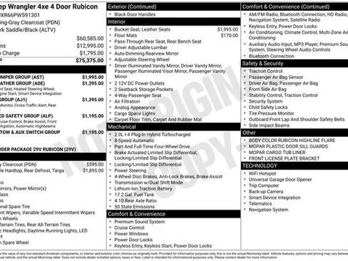 Used 2023 Jeep Wrangler Unlimited Rubicon 4xe w/ Steel Bumper Group AWD/4WD image 37