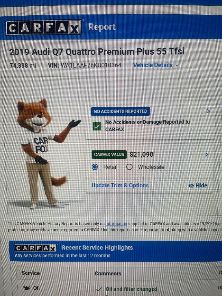 Used 2019 Audi Q7 3.0T Premium Plus w/ Premium Plus Package AWD/4WD image 1