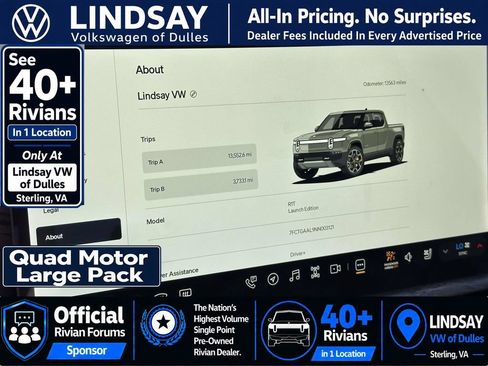 Used 2022 Rivian R1T Launch Edition AWD/4WD image 24