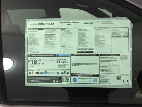 New 2026 Chevrolet Suburban High Country w/ Sun And Tow Package image 46