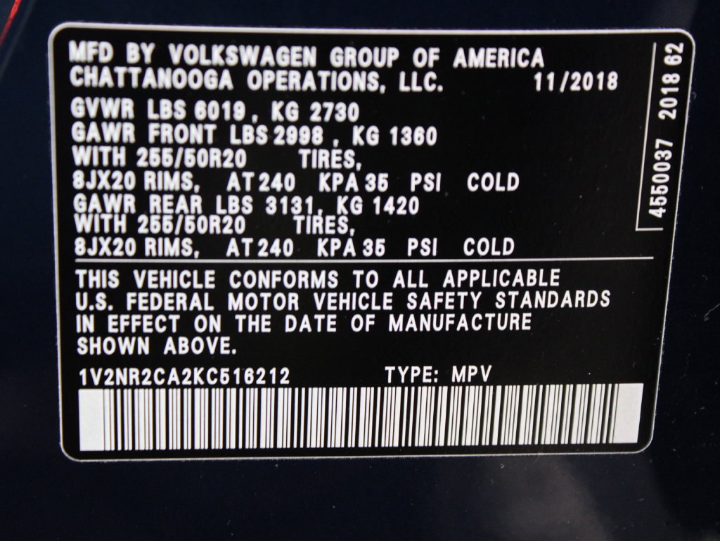 Used 2019 Volkswagen Atlas SEL Premium AWD/4WD image 67