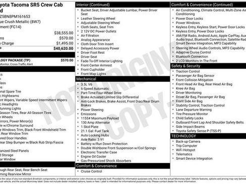 Used 2023 Toyota Tacoma SR5 w/ Technology Package AWD/4WD image 34