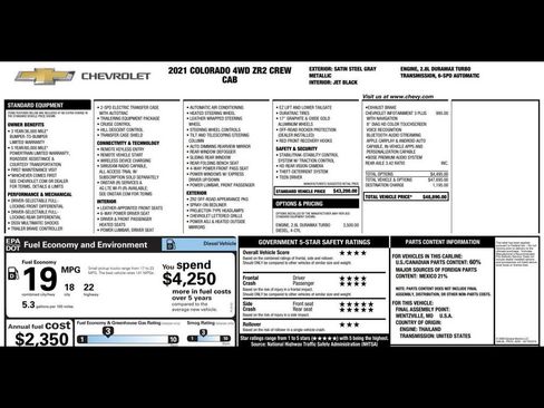 Used 2021 Chevrolet Colorado ZR2 AWD/4WD image 3