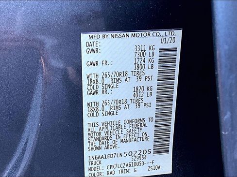 Used 2020 Nissan Titan SV w/ SV Convenience Package image 31