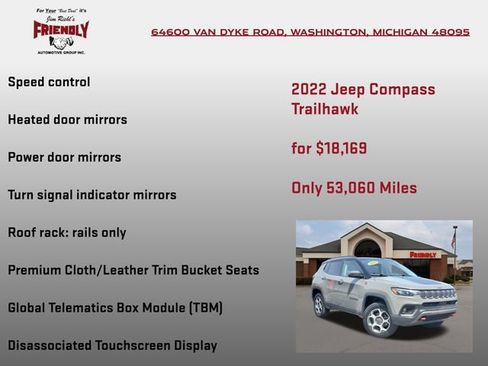 Used 2022 Jeep Compass Trailhawk w/ Sun and Sound Group AWD/4WD image 30