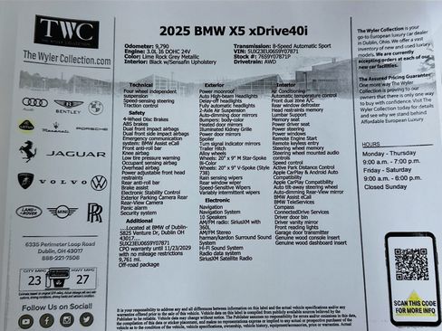Used 2025 BMW X5 xDrive40i w/ M Sport Package AWD/4WD image 49