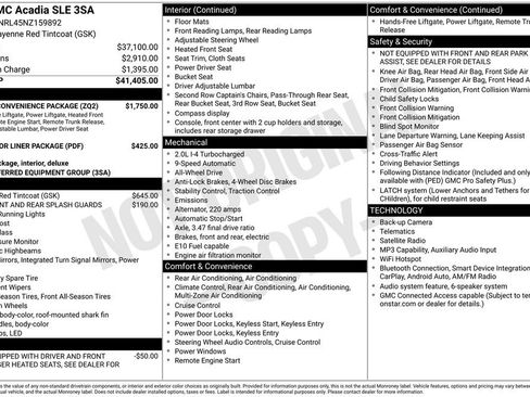 Used 2022 GMC Acadia SLE w/ Driver Convenience Package AWD/4WD image 45