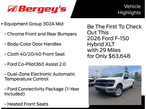 New 2026 Ford F150 XLT w/ Equipment Group 302A MID AWD/4WD image 5