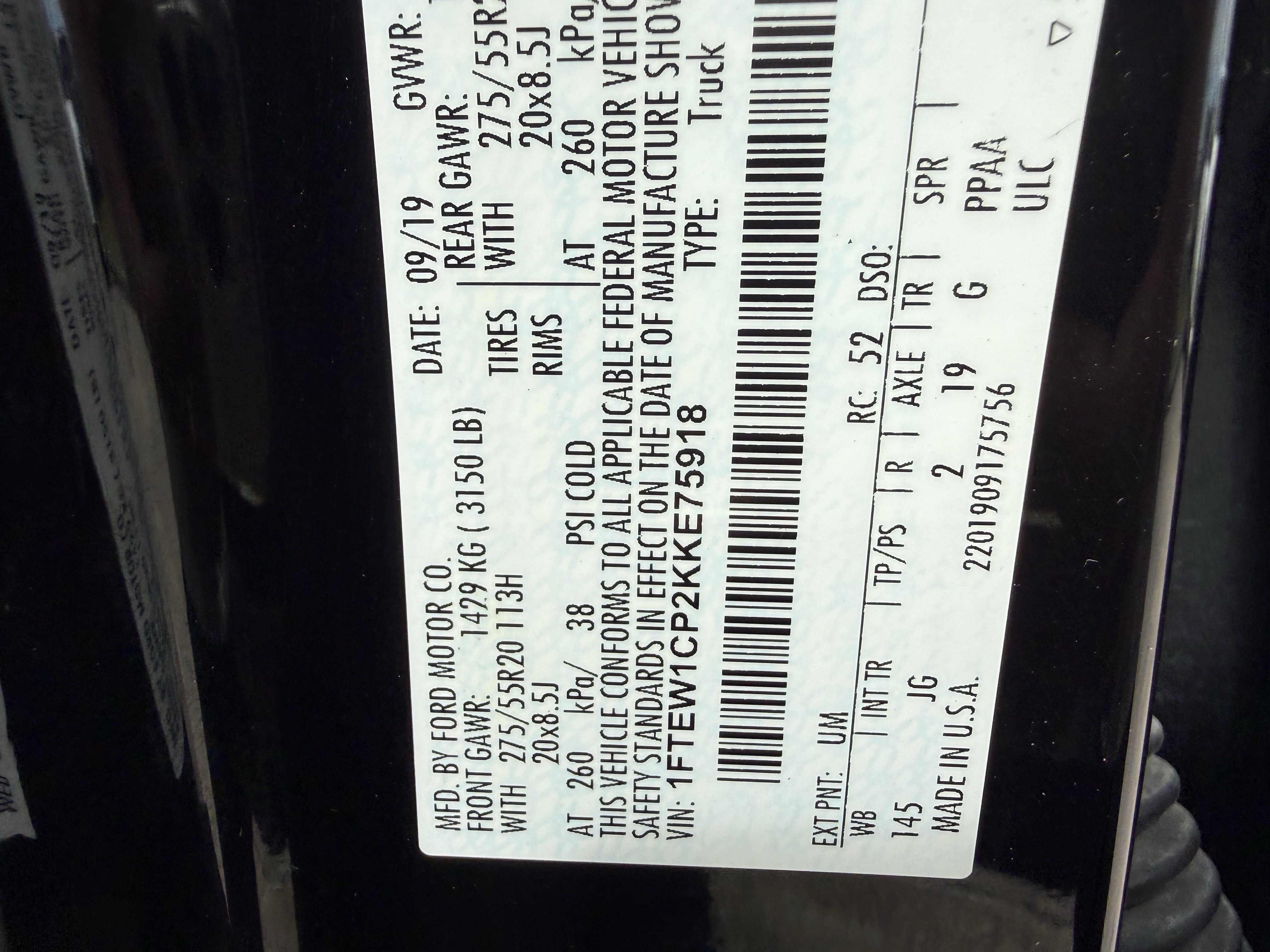 Used 2019 Ford F150 XL w/ Equipment Group 101A Mid RWD image 32