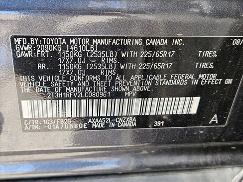 Used 2020 Toyota RAV4 LE w/ Carpet Mat Package FWD image 8