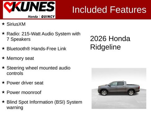 New 2026 Honda Ridgeline RTL image 2
