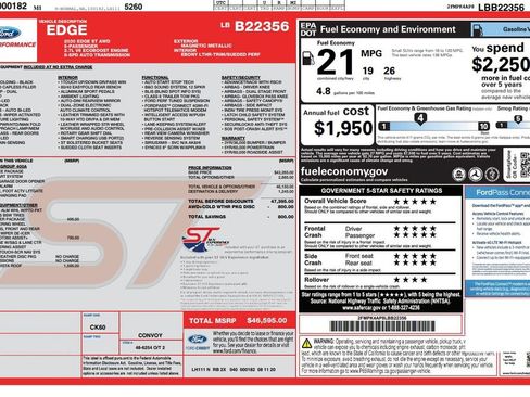 Used 2020 Ford Edge ST w/ Cold Weather Package AWD/4WD image 6