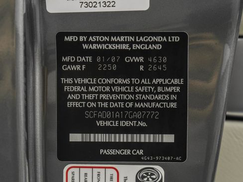 Used 2007 Aston Martin DB9 Coupe RWD image 19